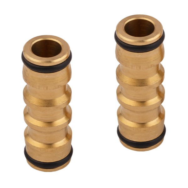 Mivos 2 x Brass Hose Connector for Connecting Water Hoses