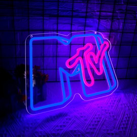 Music Neon Sign for Wall Decor Dimmable Music Neon Light Up Sign for Man Cave Neon Lights for Bedroom Led Neon Sign Suitable for Record Studio Bar Nightclub Party Concert Venue Size 13.77*9.64(P004)