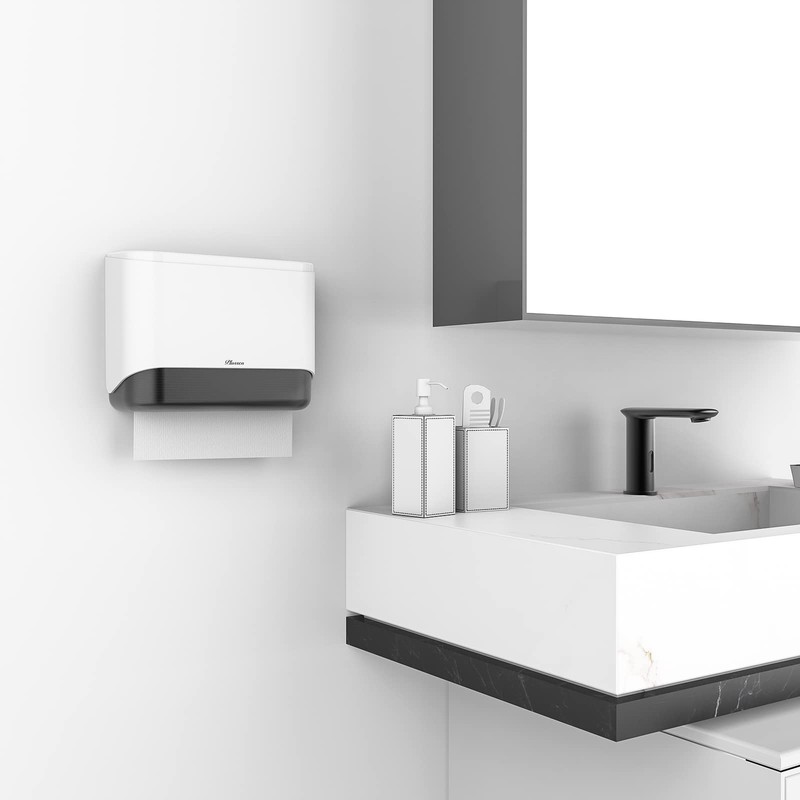PLUSSEN Paper Towel Dispenser Wall Mount with Key Lock,Multifold Paper