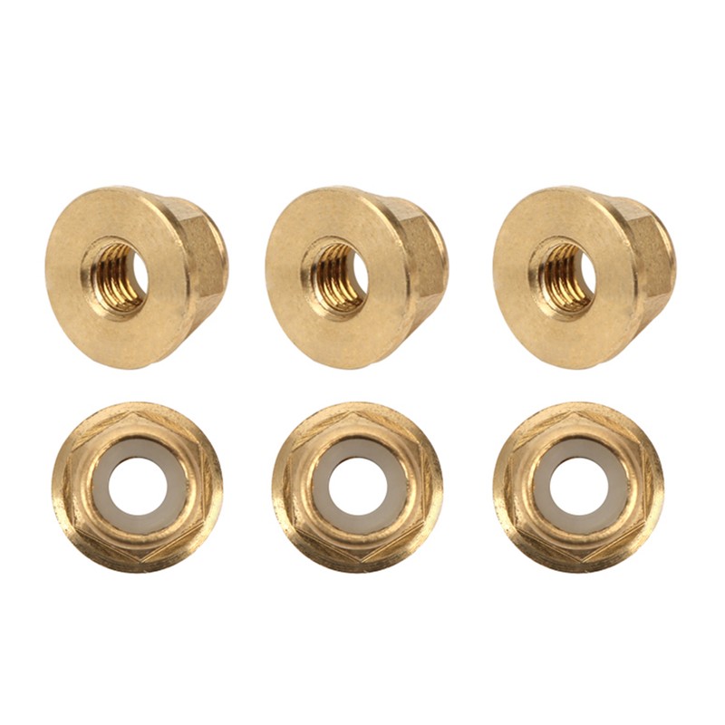 50Pcs Flange Nut Pure Copper Lock AntiSkid AntiLoose Fasteners Set