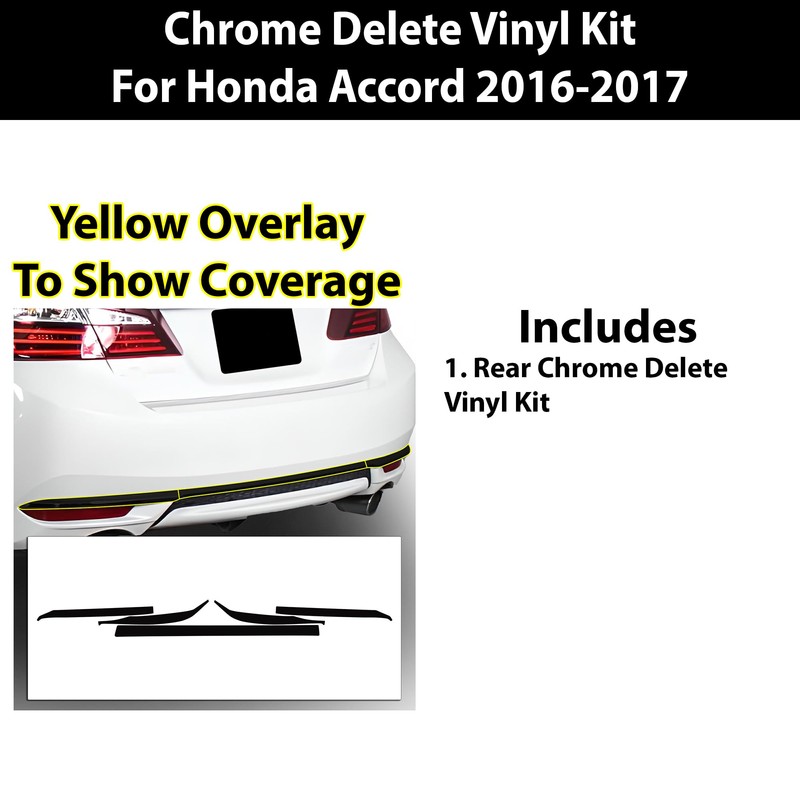 BOGAR TECH DESIGNS Rear Bumper Chrome Delete Overlay Compatible with