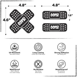 Car Bandaid Sticker, Bandaid Sticker for Car Damage - Compatible with Sedan, SUV, Pickup Truck, Decoration