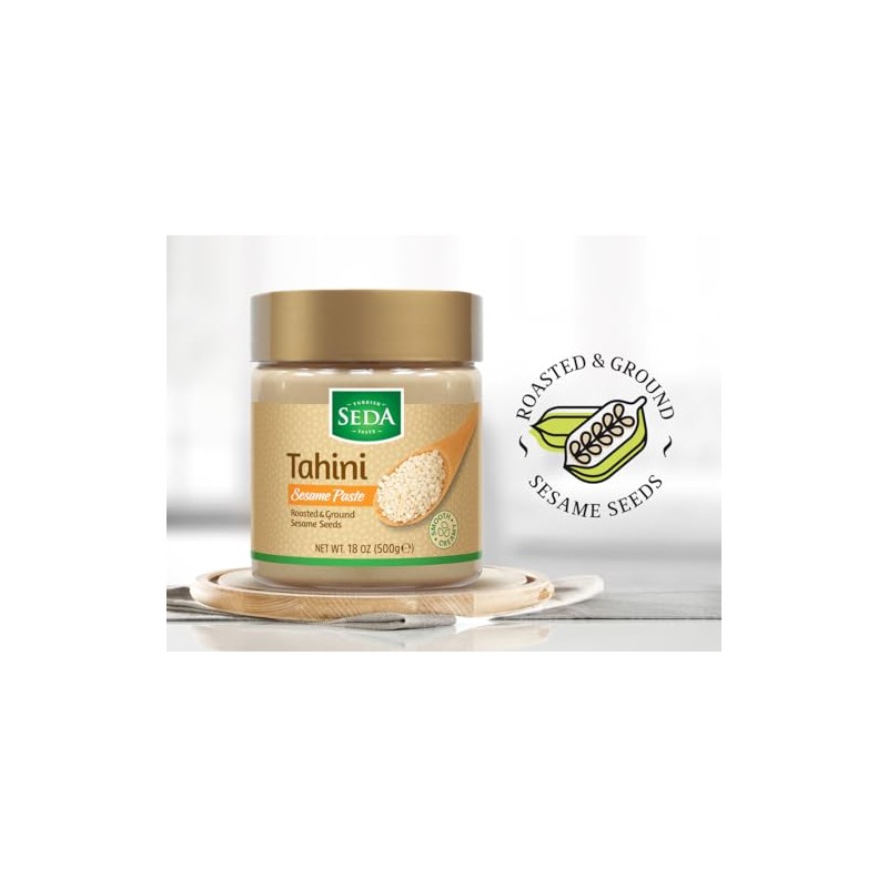 Seda Tahini - Whole Sesame Paste, 18 oz | Paleo,