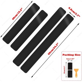 SHENKENUO For Ford Fusion Carbon Door Sill Step Plate Scuff Cover Anti Scratch Protector