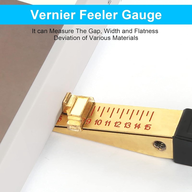 Shinekoo Door Gap Measuring Tool,1-15mm Feeler Gauges House Engineering Inspection