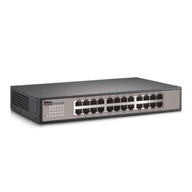 Netis 24 Port Unmanaged Gigabit Switch, Desktop Ethernet Splitter, Ethernet Hub, Plug and Play, Fanless Quite, Traffic Optimization, Sturdy Metal, Rack mountable with Included mounting Bracket