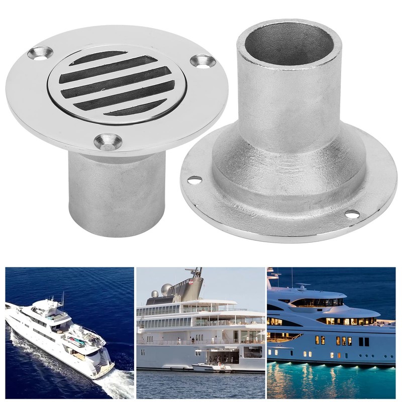 POENVFPO Boat Drain Scupper,High Strength 316 Stainless Steel Yacht Floor