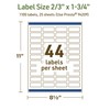 Avery Dissolvable Rectangle Labels, Sure Feed Technology, 2/3" x 1-3/4",