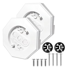 2 Sets 8141 Siding Mounting Blocks, Vinyl Outdoor Mounting Plate Kit