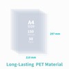 Binditek 50 Pack A4 PET Clear Binding Covers, 150 Microns,