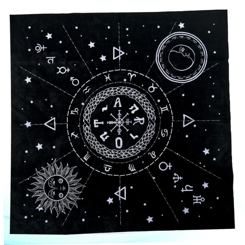 BIUDECO Divination Cards Tablecloth Lightweight Pagan Altar Cloth for Home