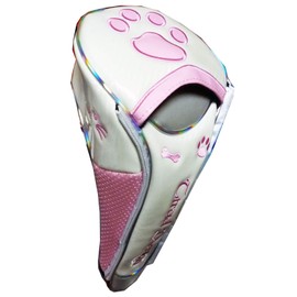 Fairway Paw Magnetic Golf Headcover (White/Pink)