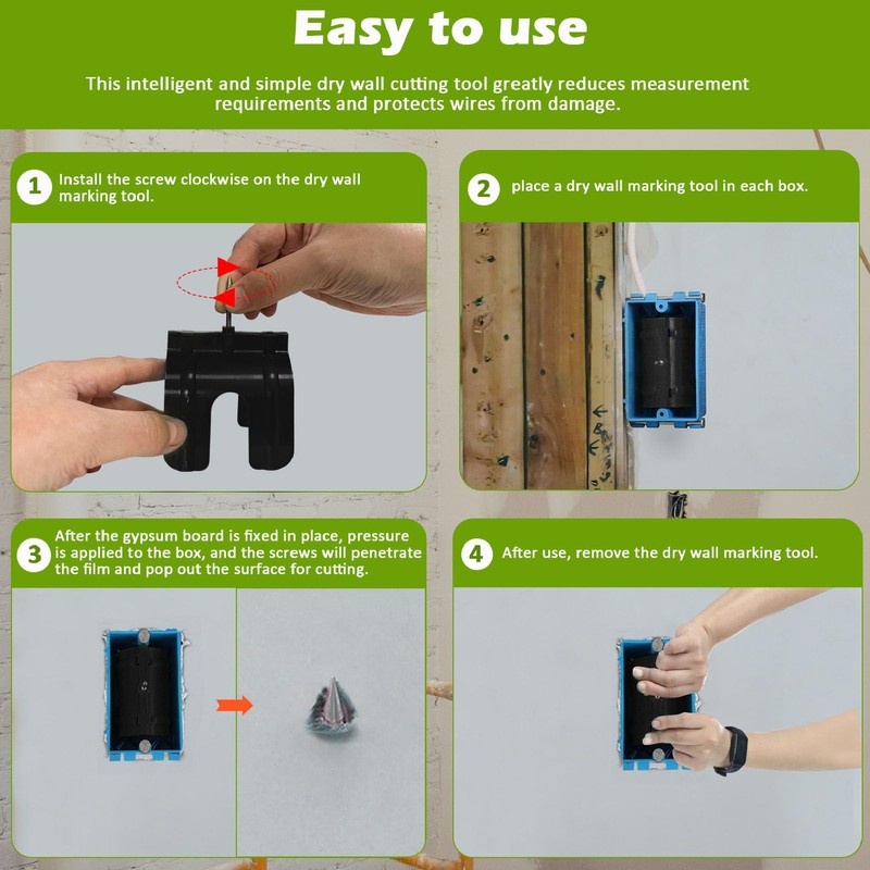 5Pack Drywall Outlet Marker,Installation Easy Drywall Marking Tool for Electrical