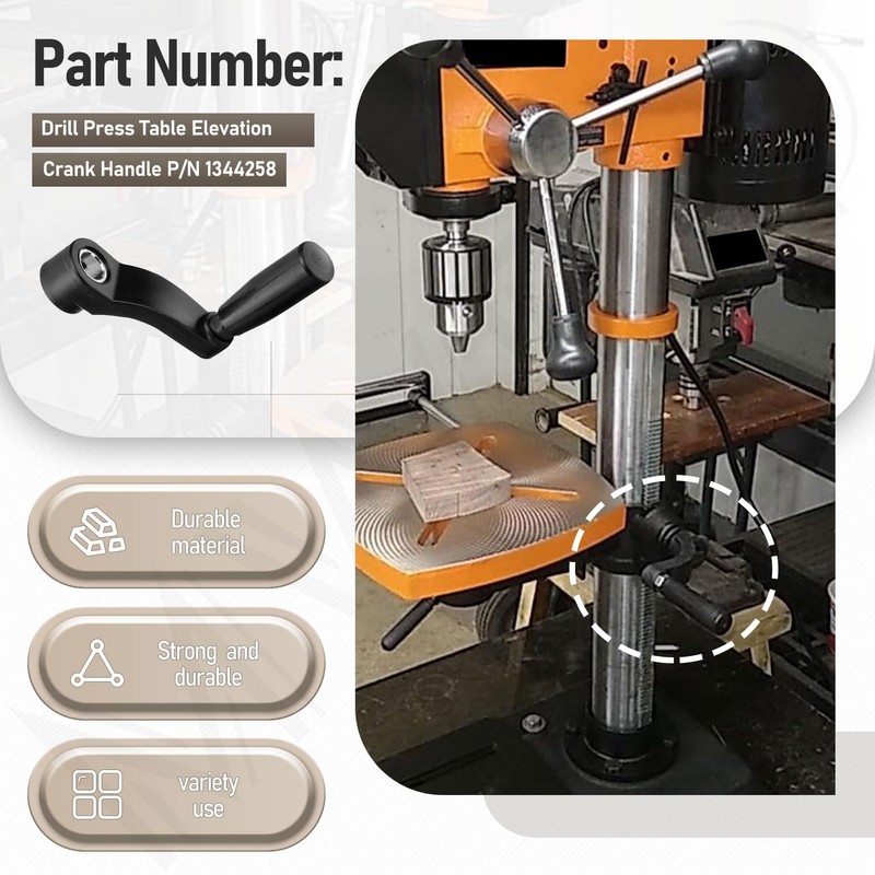 Drill Press Table Elevation Crank Handle P/N 1344258 for Delta