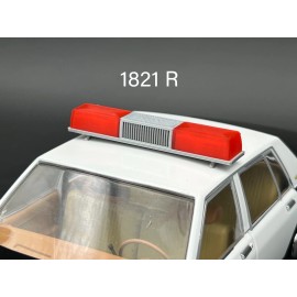 LED-Compatible Lightbar 1/18 Red Federal Signal Twinsonic Lightbar Police Sheriff State Highway Patrol