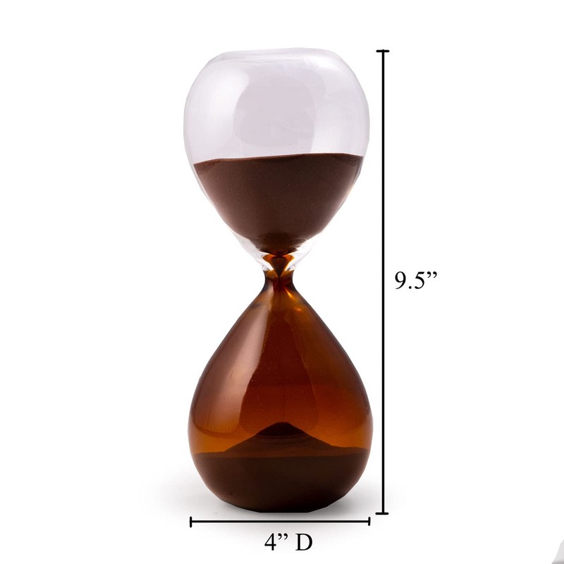 Bey-Berk Phillip 60-Minute Sand Timer (Amber), 9.5" Dual-Tone and Clear