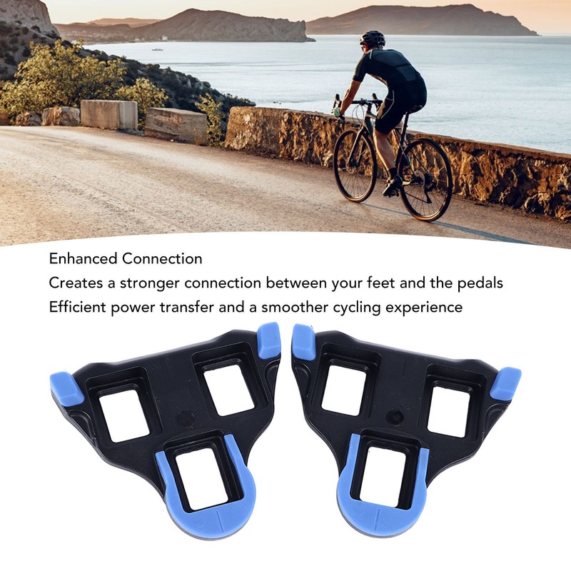 Bicycle Cleats Enhance Stability Grip Foot Pedal Self Locking Tabs