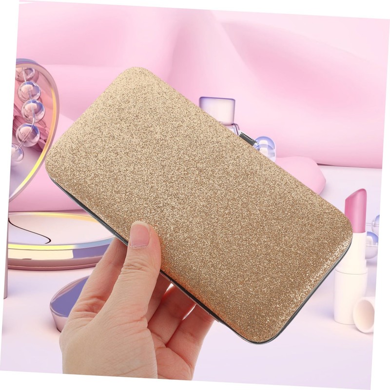 TOVINANNA Portable Eyelash Tweezer Case Holder Travel Cosmetic Case for