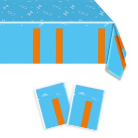 NF ORANGE English Teacher Party Supplies - Pack of 2 - Large Rectangular English Teacher Tablecloth 54in x 108in - English Teacher Party Decorations for Tabletop - Happy Birthday Tablecloth