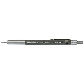 Koh-I-Noor Rapidomatic - Lápiz mecánico de 0.7 mm, gris, 1 cada uno (5637)