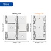 sourcing map Double Acting Hinges Folding Screen, 4Pcs 2.99" Double
