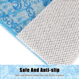 Square Shower Mat Non Slip: 24x24 Inch Shower Floor Mat with Drain Hole in Middle, Super Soft and Comfortable PVC Loofah Massage Bath Mat for Shower, Anti Slip Shower Stall Mat, Quick Drying