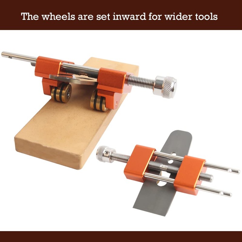 O'SKOOL Versatile Honing Guide Sharpening Jig - Fits Chisels or