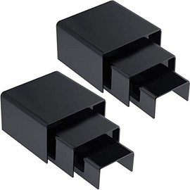 2 Sets Acrylic Display Risers, Clear Product Stand, Jewelry Display Riser Shelf Showcase Fixtures for Dessert Cupcake Candy Treat Action Figure Display (Black)