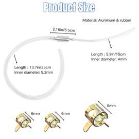 2 PCS Universal Brake Bleeder Hose, One Way Check Valve Bleeding Tube Kit with Metal Clip Bleeder Screw Dust Caps Nozzle Cap - for Car/Motorcycle Hydraulic Brake & Clutch Bleeding