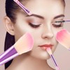 TSUOUKL Glitter Crystal Make Up Brush Set, 10 Pieces Bling