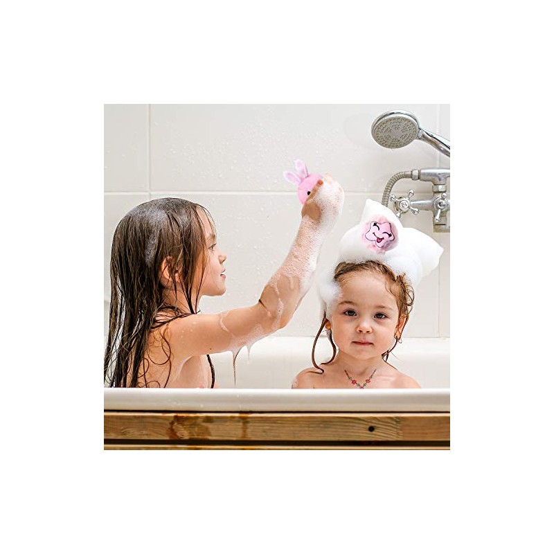 Boao - 8 esponjas de baño de lufa para niños,