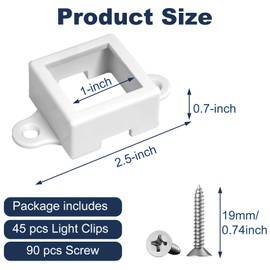 Light Clips for Govee H805/H705 Outdoor Lights with Screws Secure Mounting Brackets for Govee Permanent (H805/H705) Non-Pro Version Outdoor Lights(45)