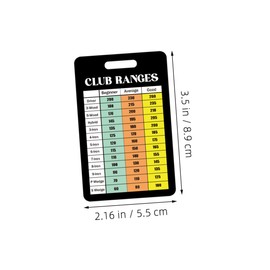 KOMBIUDA 12 Sheet Golf Scorecard Golf Scorecard Range Cards Club Range Chart Training Equipment Aid Card Coated Paper