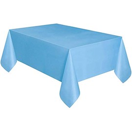 Plastic Tablecover 54"X108"-Powder Blue