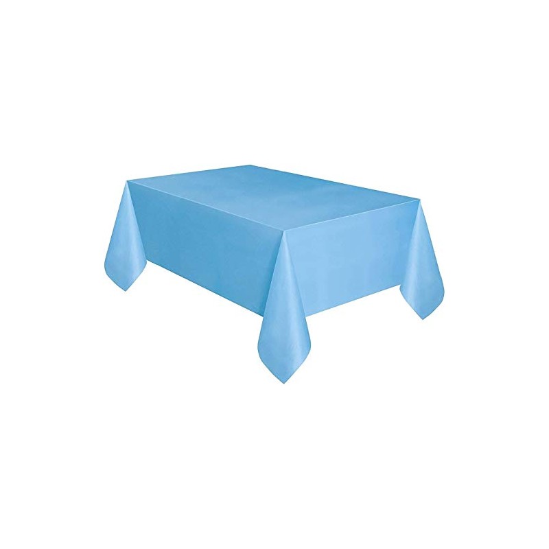 Plastic Tablecover 54"X108"-Powder Blue