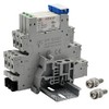 Miniature Power Relay DC 24V HF41F/24-ZS 5 Pin 1NO 1NC 6A SPDT with LED Indicator with Socket Base 41F-1Z-C2 with DIN Rail Slotted UL 3Pcs (24VDC)
