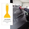 TEHAUX 25pcs Plastic Scraper, Portable Yellow Plastic Putty, Car Film