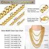 Gold Curb Cuban Chain Necklace 26inch Men's 9mm Heavy Cuban