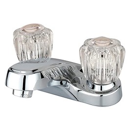 Kingston Brass KB161LP American Twin Acrylic Handle 4-Inch Centerset Lavatory Faucet, Polished Chrome