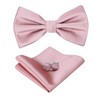 HOULIFE Men's Bow Tie Set - Adjustable Satin Polyester Bow