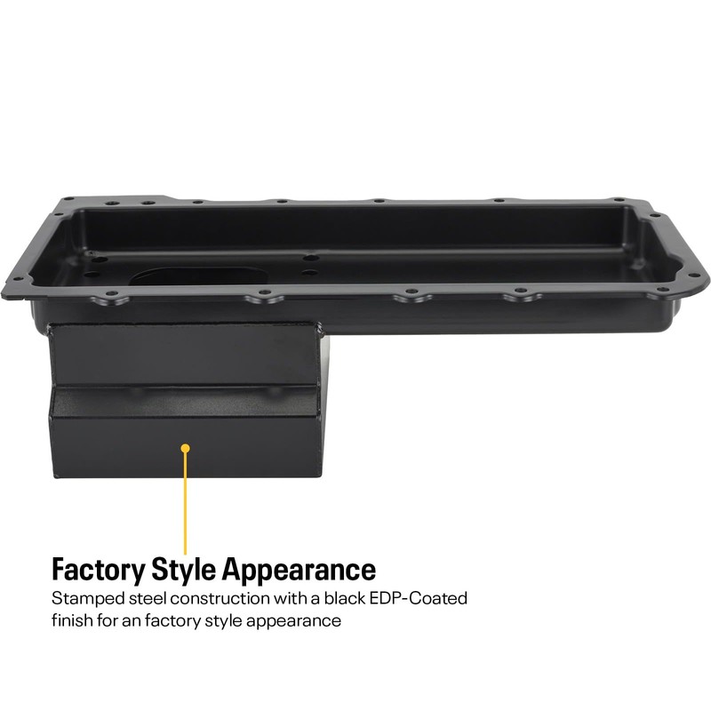 LS Engine Swap Conversion Low Profile Oil Pan, Black, 10