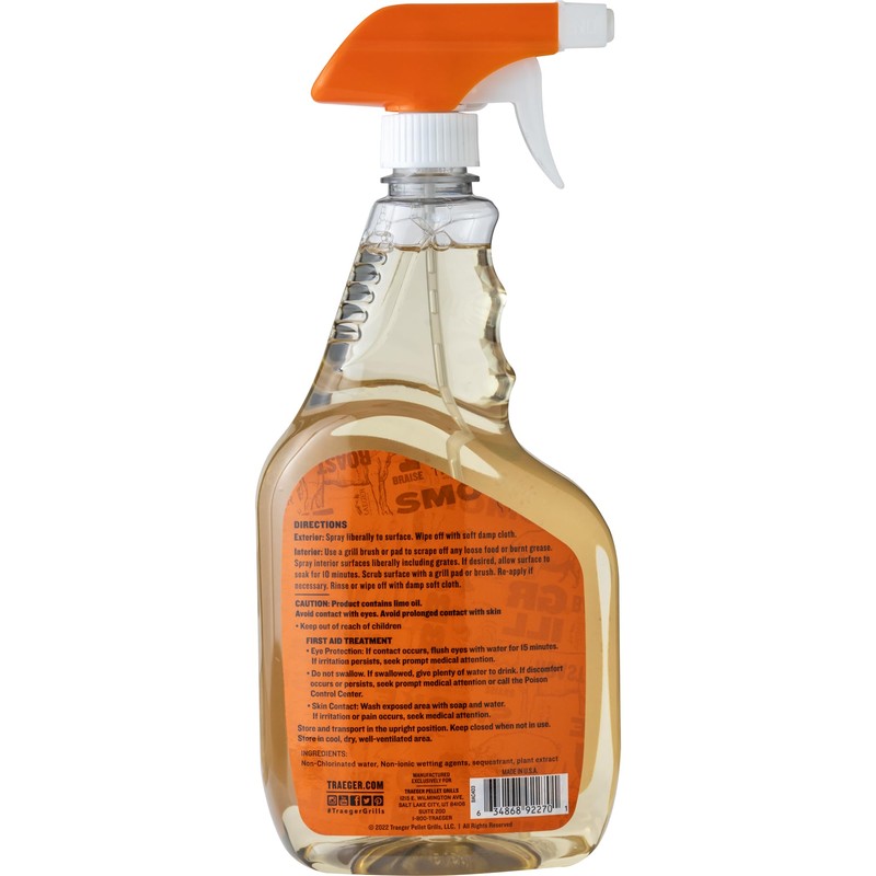 Traeger Grills BAC679 Grill Cleaner Spray Bottle, Grease Cutter, Keep