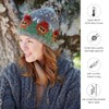 Pachamama Women Wool Bobble Beanie Hat Handknitted Highland Cow Design