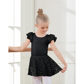 Gogokids Girls Dance Ballet Skirt, Chiffon Tutu Skirts Fluffy Ballet Dress for 3-11 Years Girls