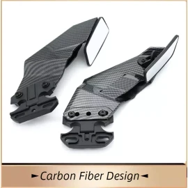Unbranded Carbon Fiber Complete Wind Wing Rearview Mirror for Suzuki 2006 2007 GSXR600/750