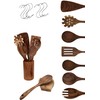 R&C 9-Piece Wooden Kitchen Utensil Set – Premium Teak Cooking