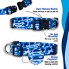 Camo Dog Collar (Large, Blue)