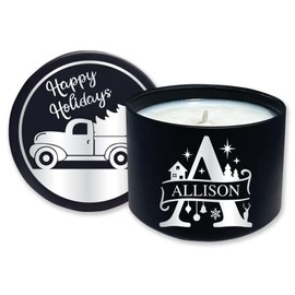 Monogram Christmas Scented Candle