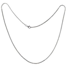 Solomonic 925 m Silver Ball Chain 50 cm Law 1.5 mm Wide Solid Smooth Clasp