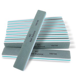 10PCS Professional Nail File 100/180 Grit, Durable Sandpaper Buffer Strong Board Core Natural Nails Emery Boards for Nails Nail Buffer Nail Filer Nail BufferNail Files Fingernail Files